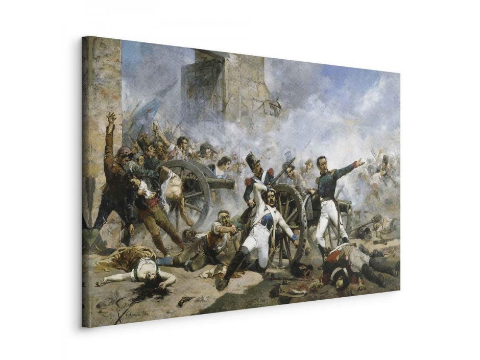 Tableau - The death of Pedro Velarde y Santillán during the defence of the Monteleon Artillery Barracks (Joaquín Sorolla