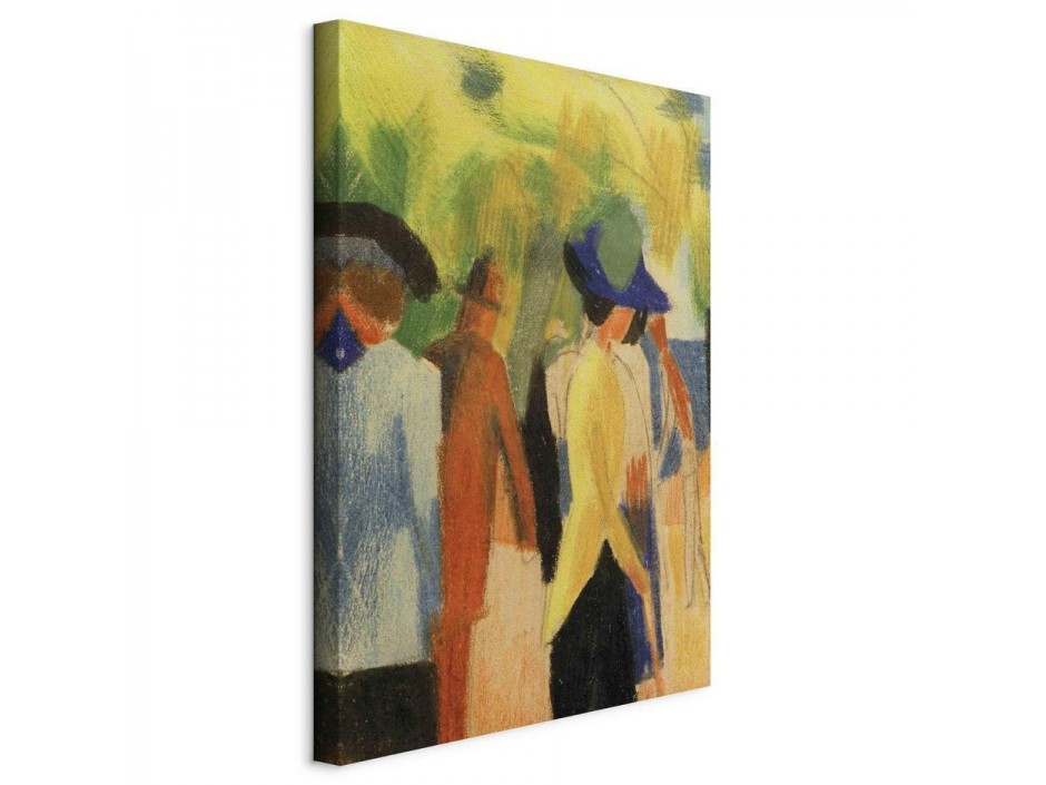 Tableau - Spaziergänger unter Bäumen (Spaziergänger im Park) (August Macke)