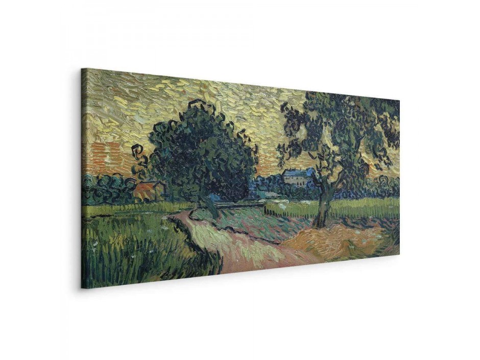 Tableau - Landscape with the Chateau of Auvers at Sunset (Vincent Van Gogh)