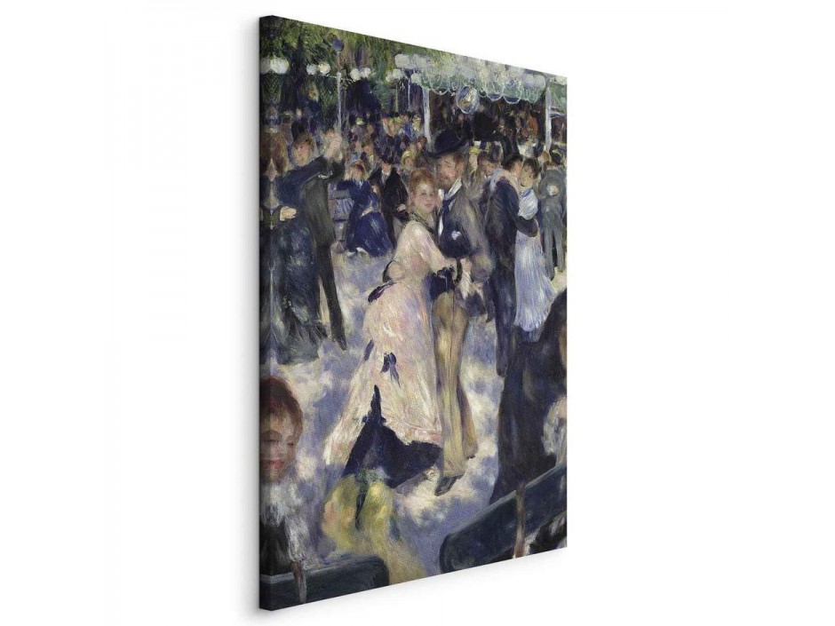 Tableau - Le Moulin de la Galette detail of the dancers (Pierre-Auguste Renoir)