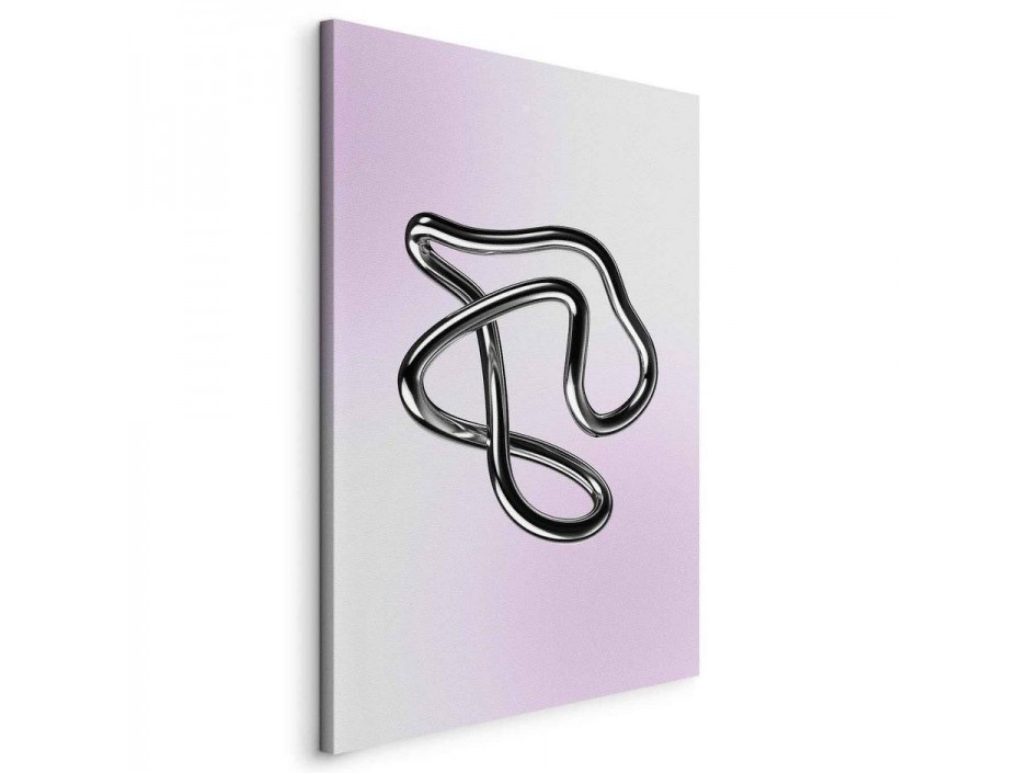 Tableau - Silver Intricacies - Fluid Metallic Figure on a Gradient Background