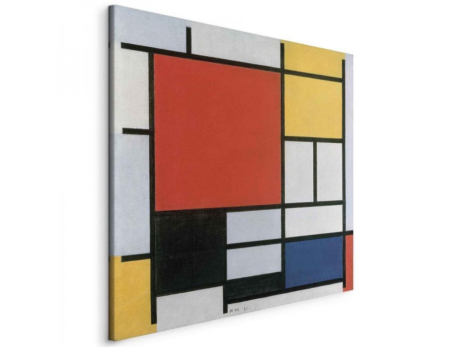 Tableau - Composition with red, yellow blue and black (Piet Mondrian)