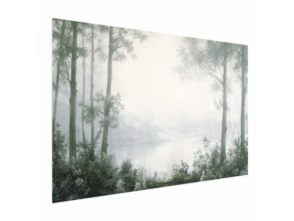Poster - Forest and Pond in Patinated Green