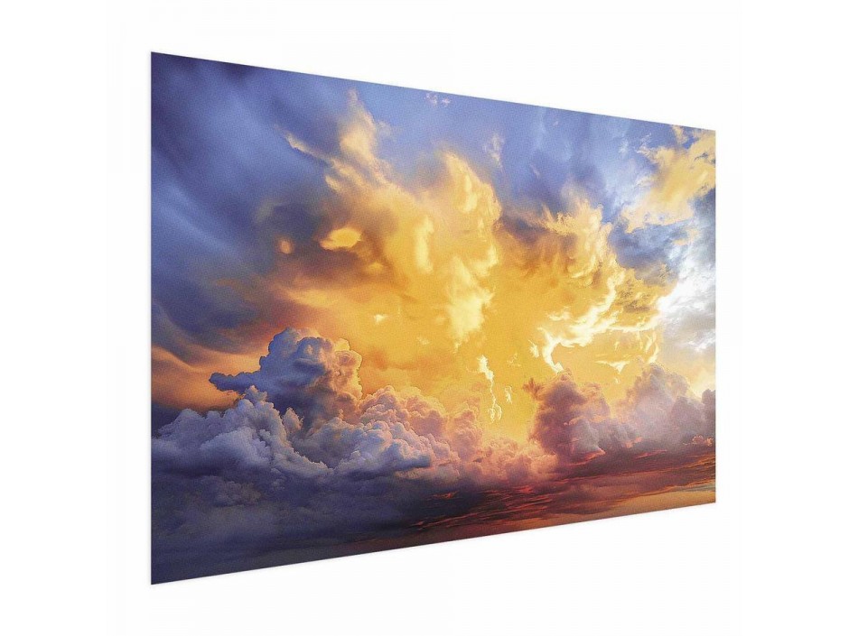 Poster - Beautiful Sunset - clouds in warm shades