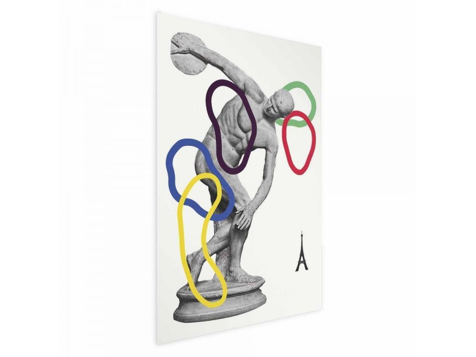 Poster - Collage Graphic - Discus Thrower - Sculpture
