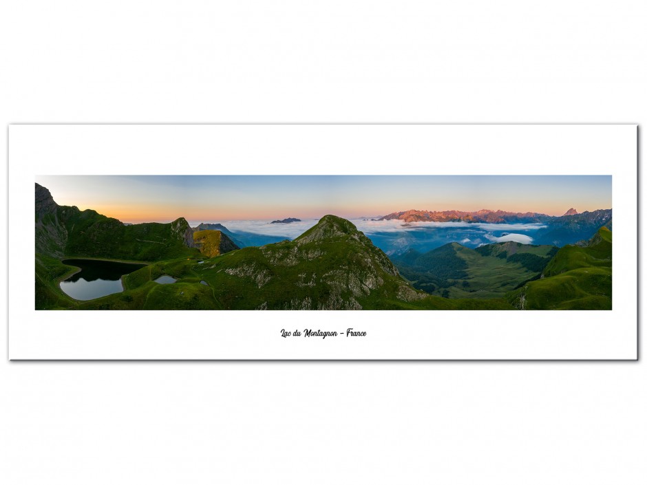 Tableau Aluminium panoramique sur le massif du montagnon