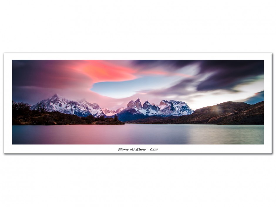 Tableau Auminium Torres del Paine Chili