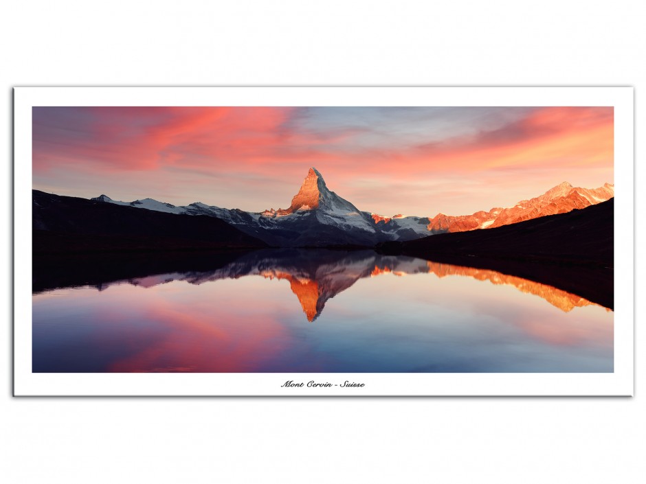 Tableau Auminium paysage Mont Cervin Suisse