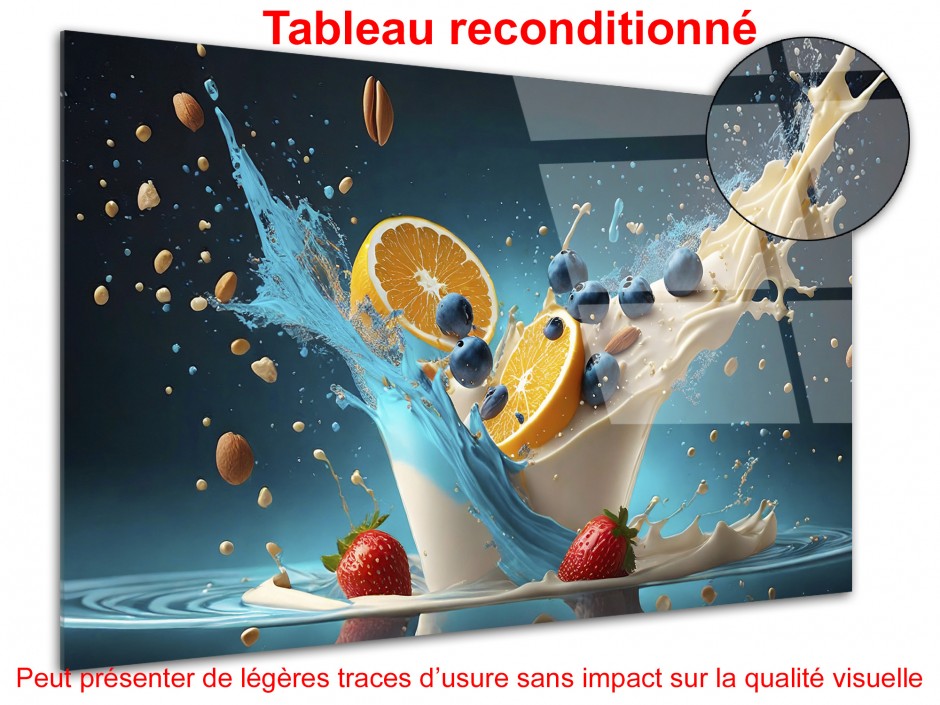 Tableau déco plexiglas Cuisine éclats de lait