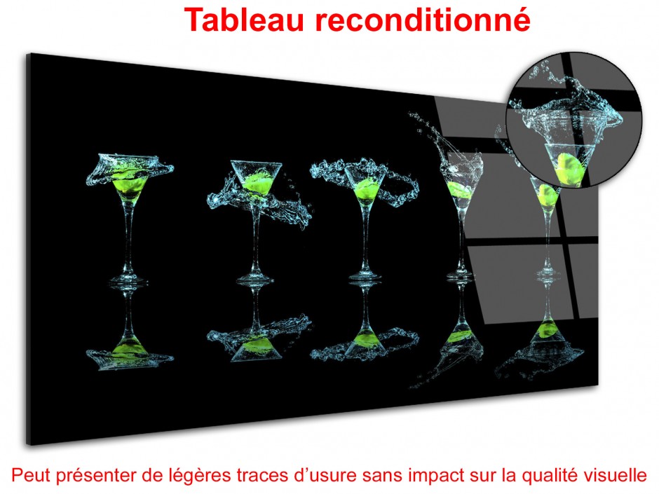 Tableau déco Plexiglas moderne Verre à Martini