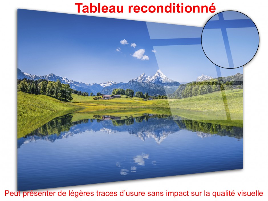 Tableau déco plexiglas paysage LAC DANS LES ALPES