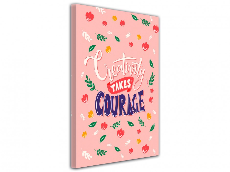 Tableau toile imprimée Créativité et Courage