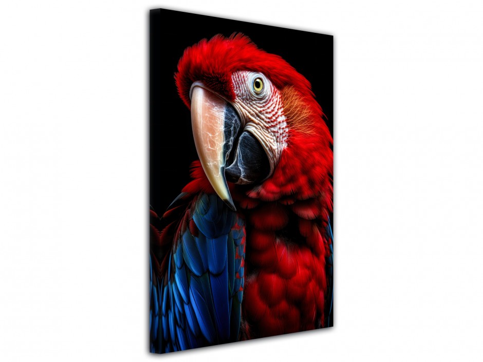 Tableau toile imprimée Ara rouge