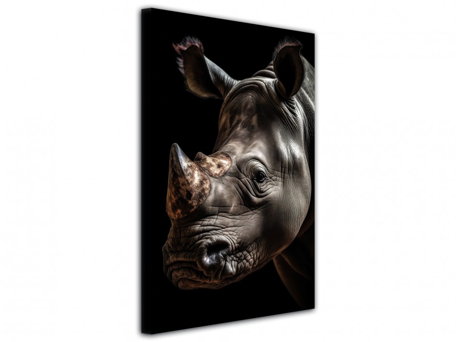 Tableau toile imprimée Rhinocéros