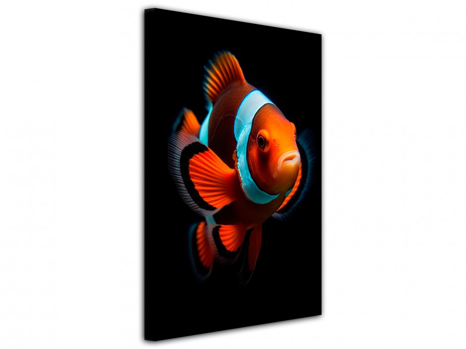 Tableau toile imprimée Poisson clown lumineux