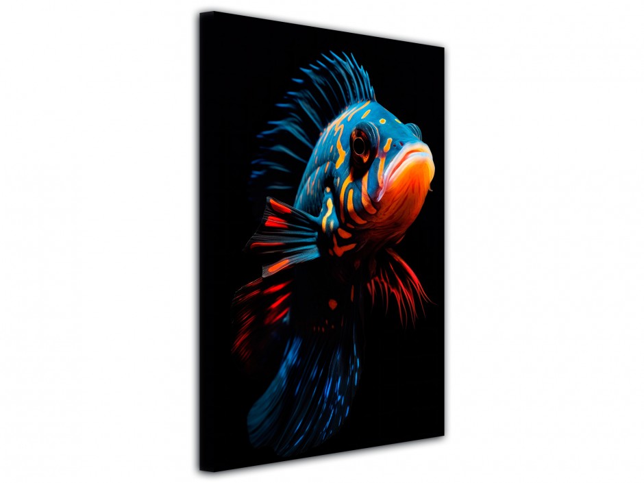 Tableau toile imprimée Poisson mandarin bariolé