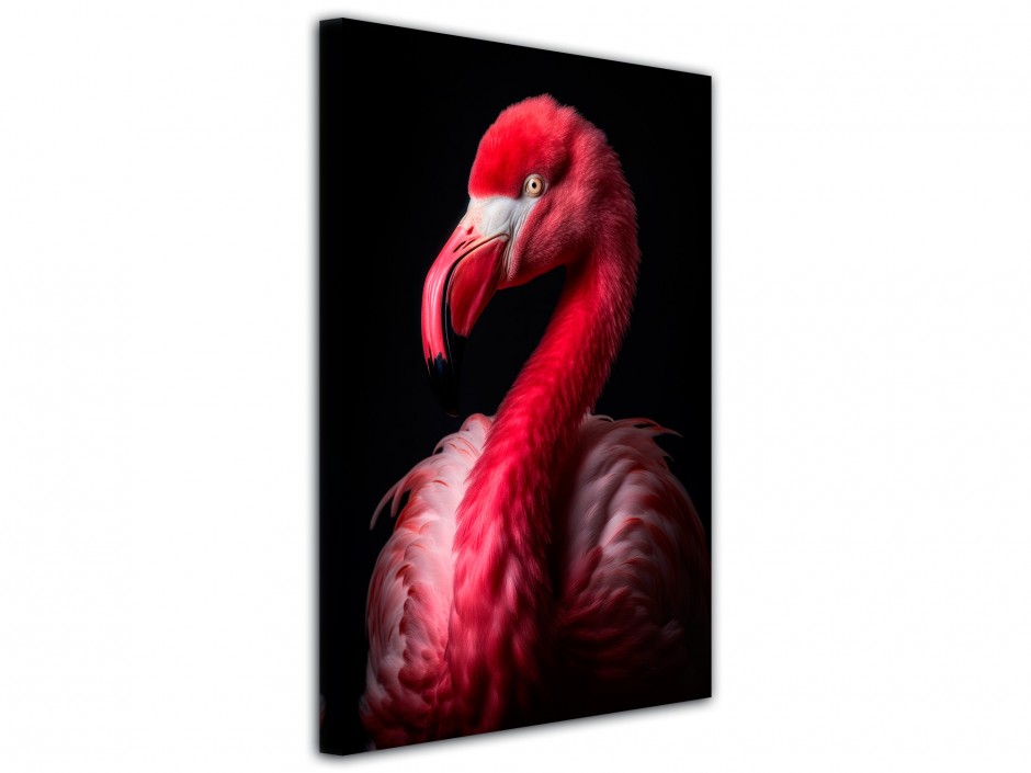 Tableau toile imprimée flamant rose