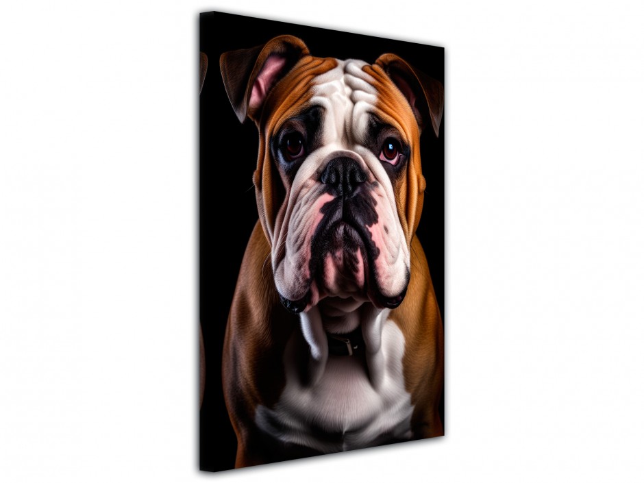 Tableau toile imprimée bulldog anglais