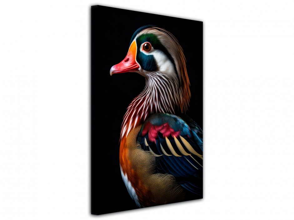 Tableau toile imprimée canard mandarin