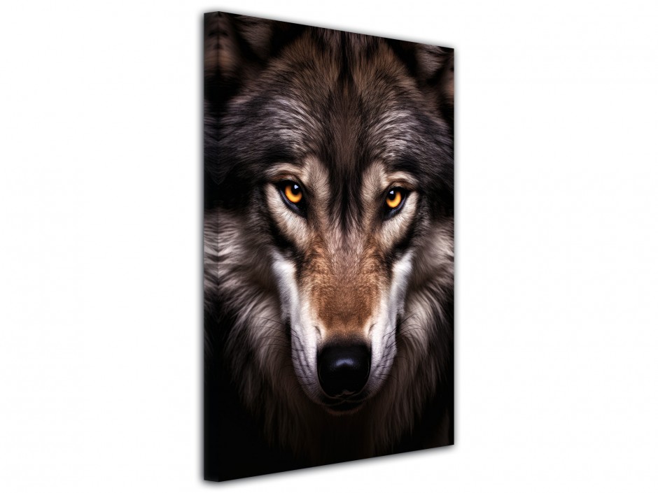 Tableau toile imprimée Loup Gris