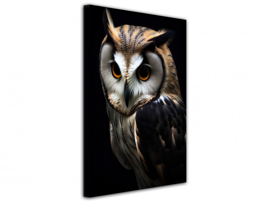 Tableau toile imprimée Hibou mystique