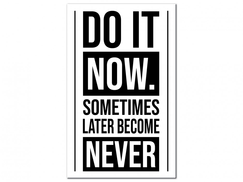 Tableau Aluminium Fais-le maintenant