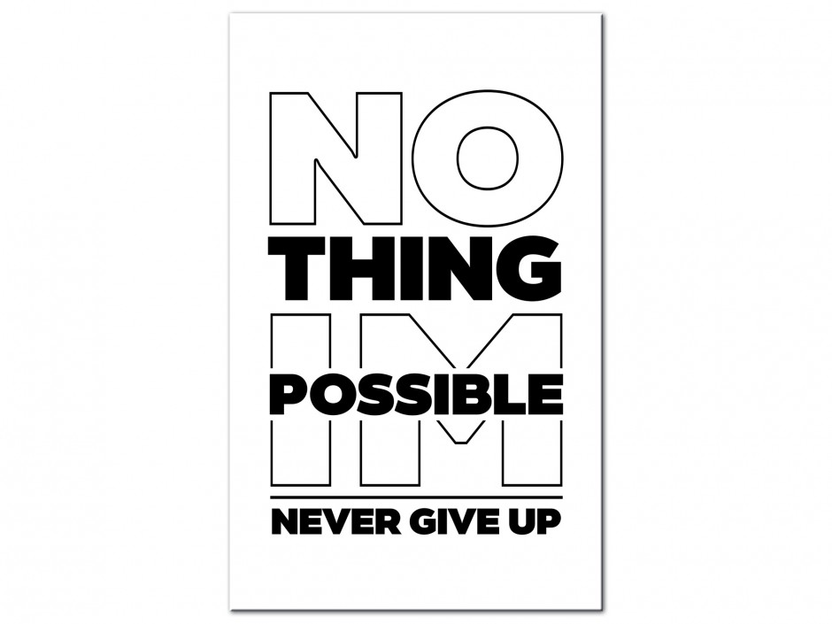 Tableau Aluminium Rien d’impossible