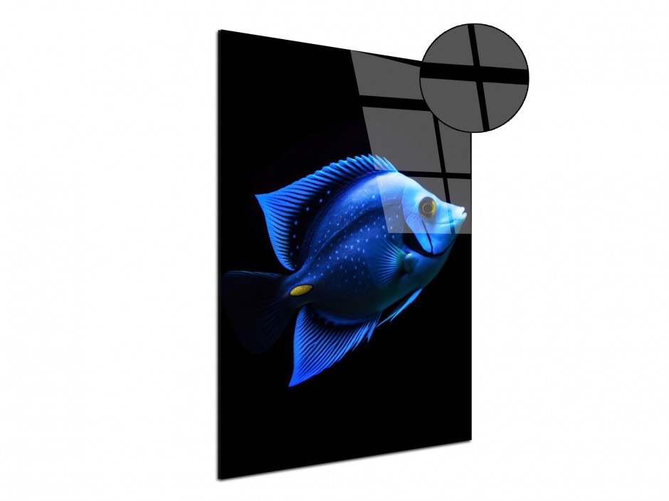 Tableau Plexiglas Poisson Bleu Profond