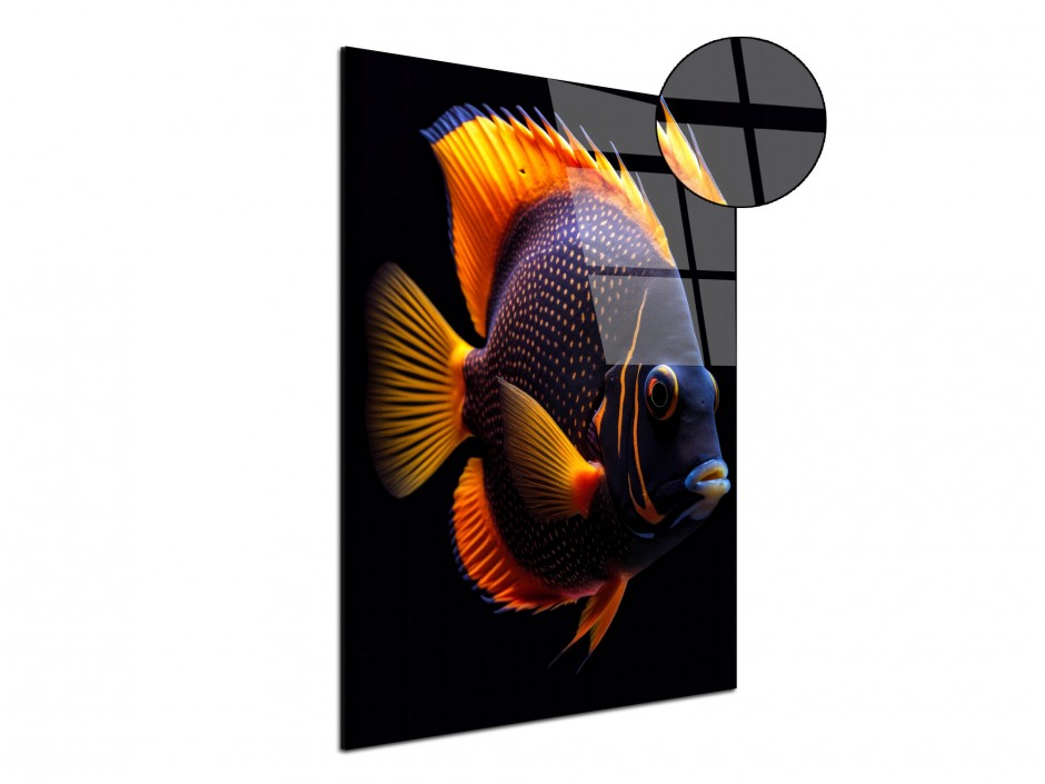Tableau Plexiglas Poisson Tropical Éclatant