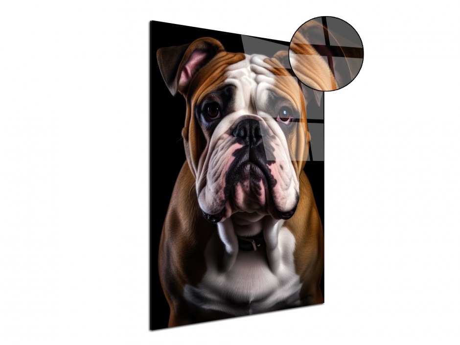 Tableau Plexiglas bulldog anglais