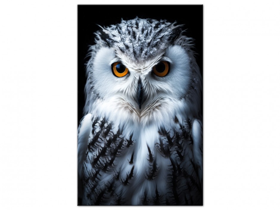 Tableau Aluminium Hibou des neiges