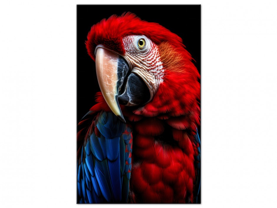 Tableau Aluminium Ara rouge