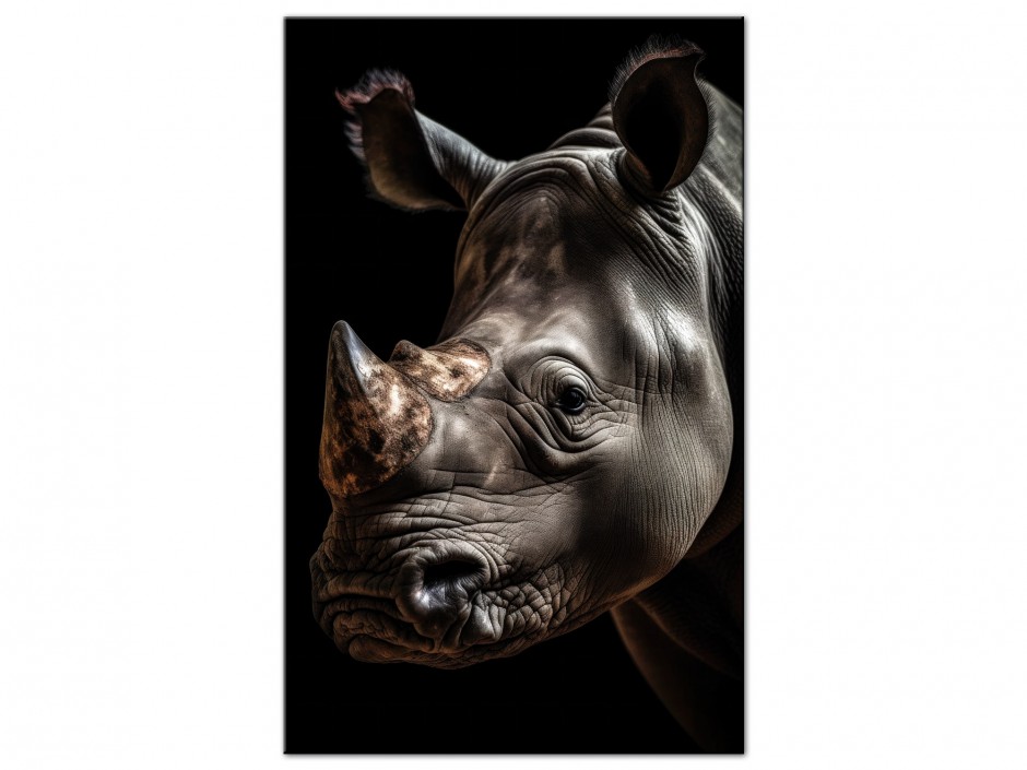 Tableau Aluminium Rhinocéros
