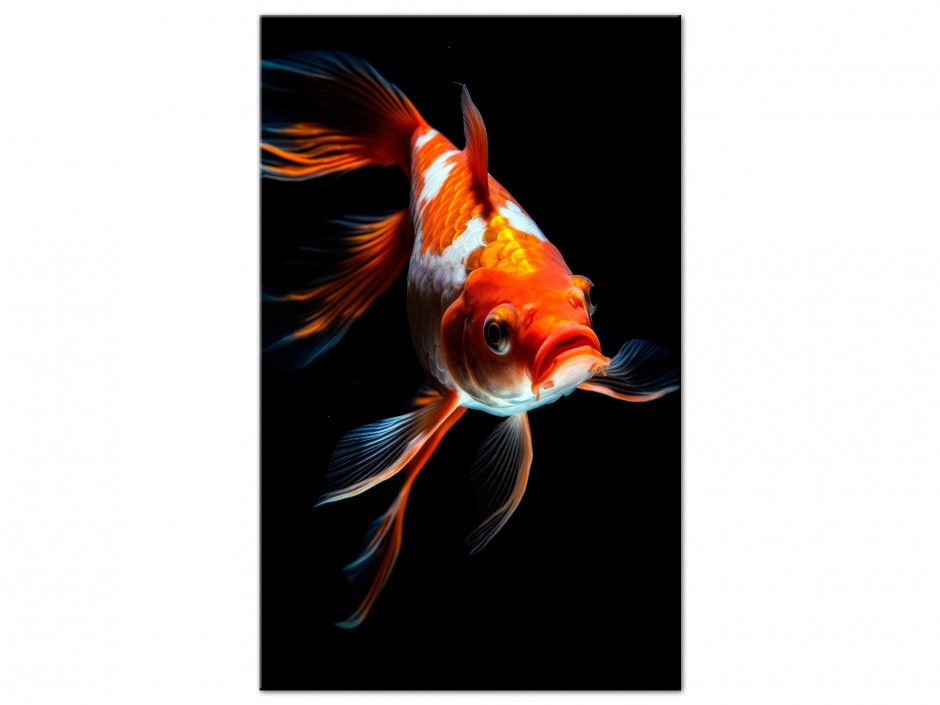 Tableau Aluminium Poisson rouge élégant