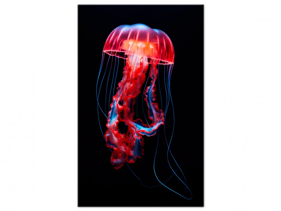 Tableau Aluminium Méduse Lumineuse