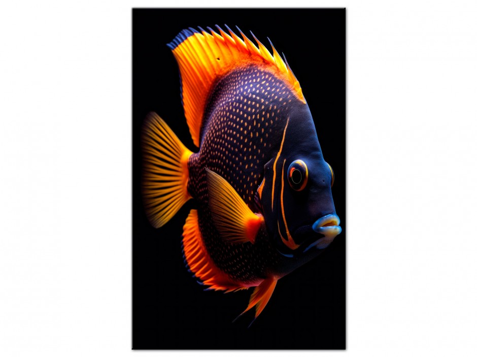 Tableau Aluminium Poisson Tropical Éclatant