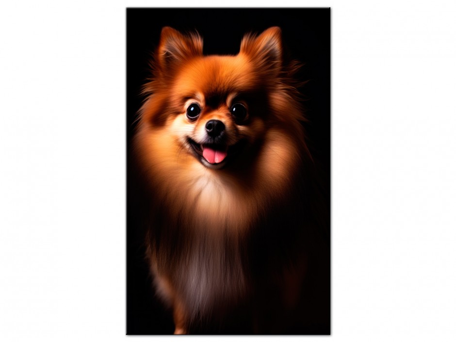 Tableau Aluminium Chien Spitz Royal