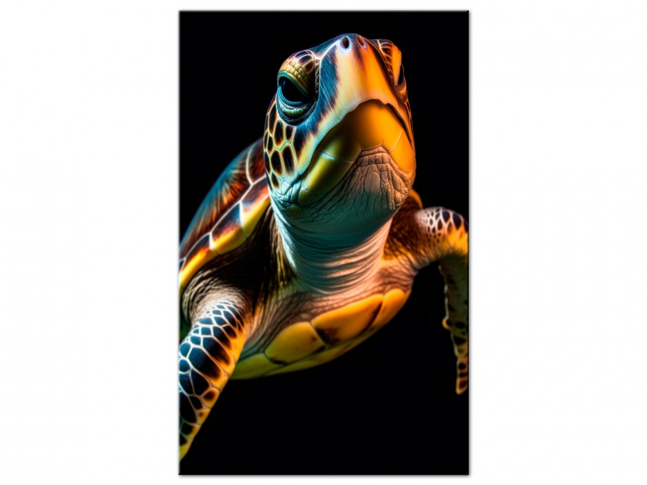Tableau Aluminium Tortue Océanique