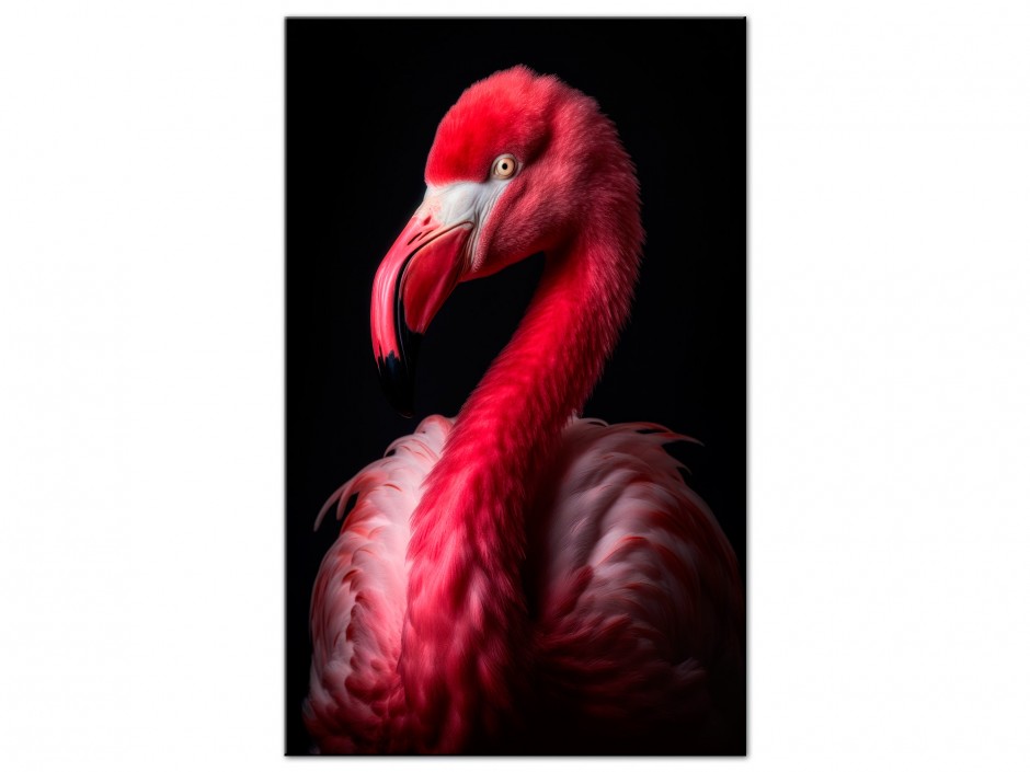 Tableau Aluminium flamant rose
