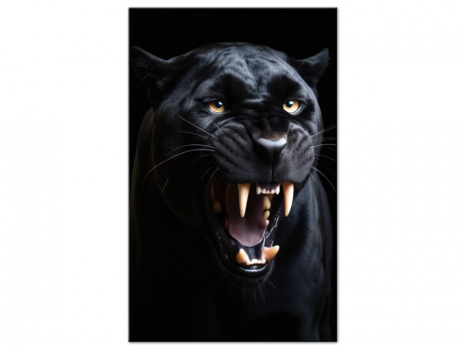 Tableau Aluminium Panthère Rugissante