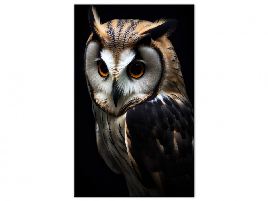 Tableau Aluminium Hibou mystique