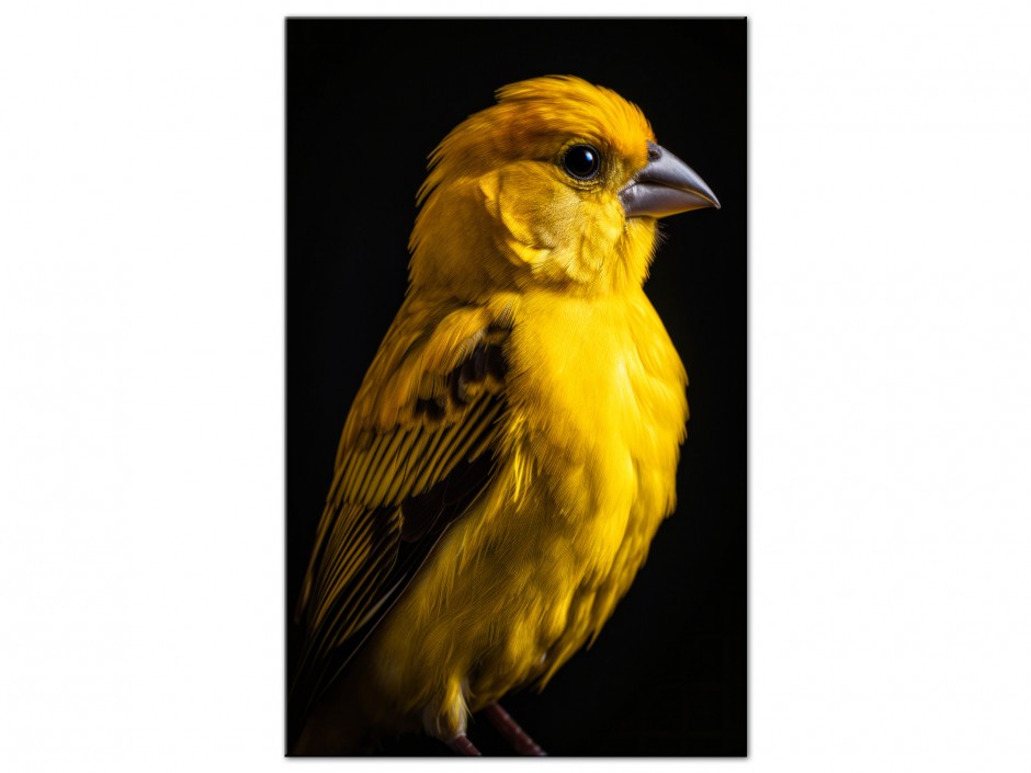 Tableau Aluminium Canari doré