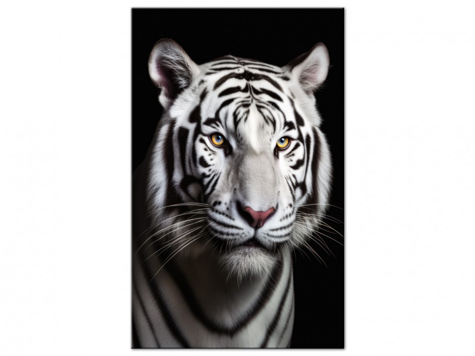 Tableau Aluminium Tigre blanc impérial