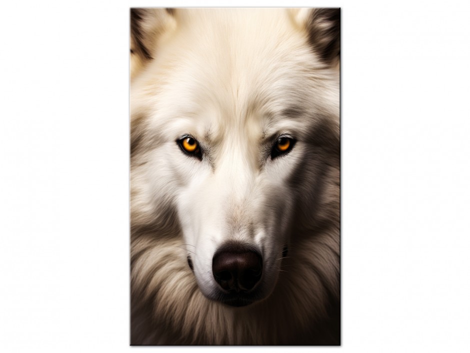 Tableau Aluminium Loup des neiges