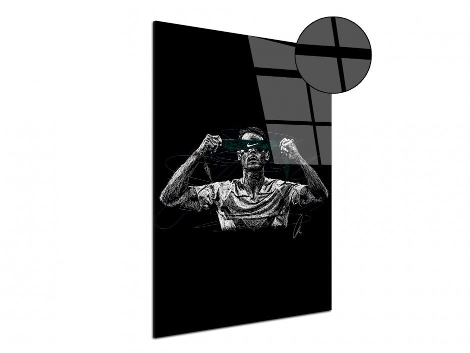 Tableau Plexiglas Victoire sur le court