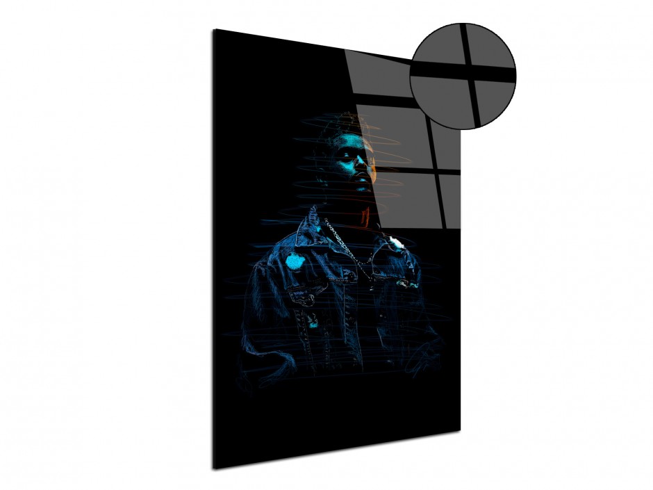 Tableau Plexiglas Lueur bleutée