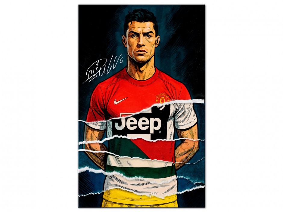 Tableau Aluminium Ronaldo Iconique