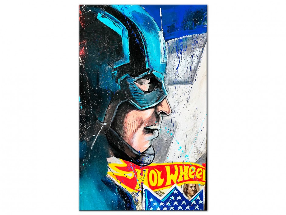 Tableau Aluminium Captain America Pop Art