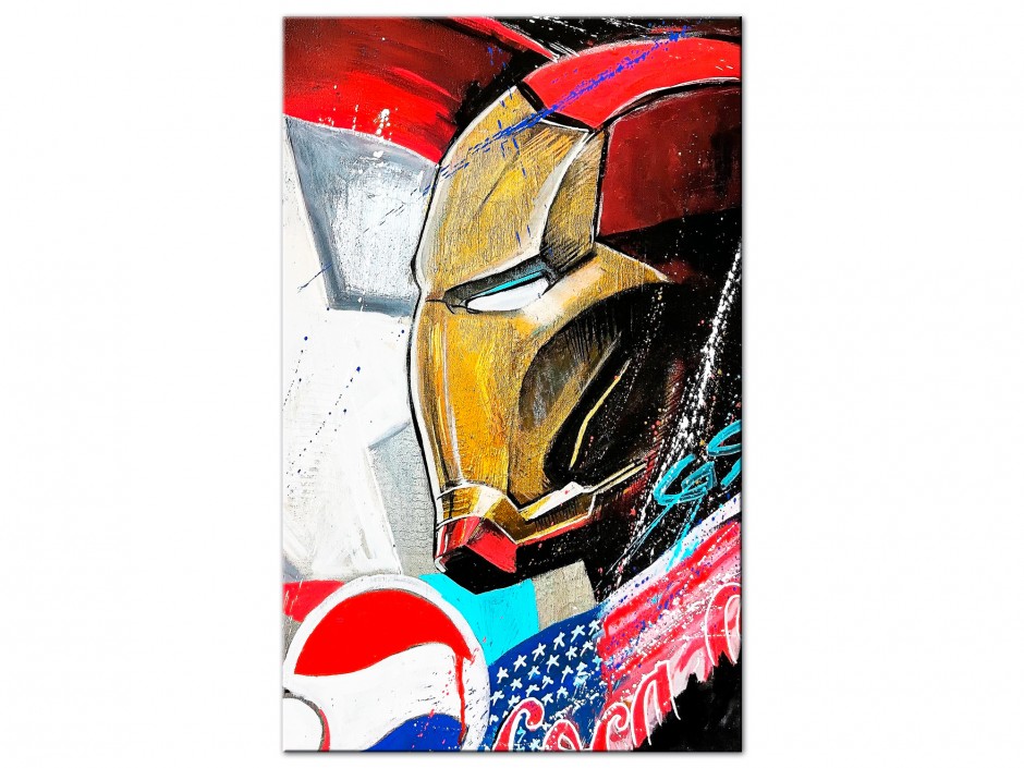 Tableau Aluminium Iron Man Pop Art