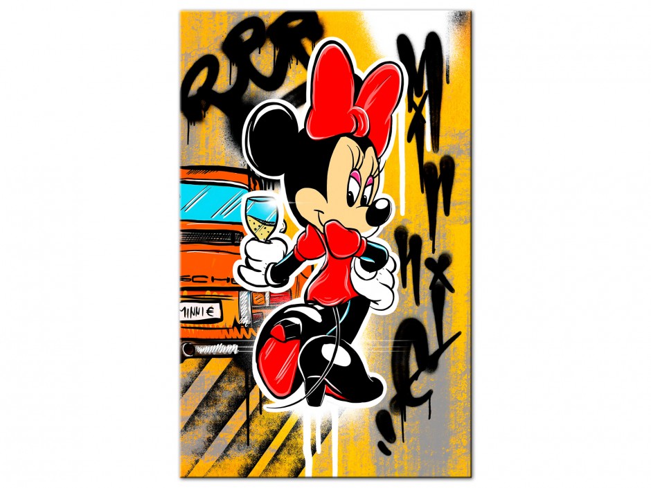 Tableau Aluminium Minnie Pop Street